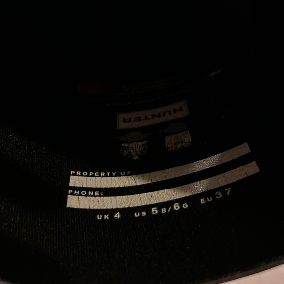 Hunter boots black with Hunter socks mint condition - Picture 10 of 10